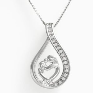 Sterling Silver 1/10-ct. T.W. Diamond Pendant